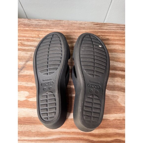 Black Crocs Womens Slip-On Sandals W10 Lightweight & Comfortable - Picture 5 of 10